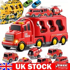 7 In 1 Toys for Kids Fire Engine Truck Toy With Light Music Sound Fire Safety
