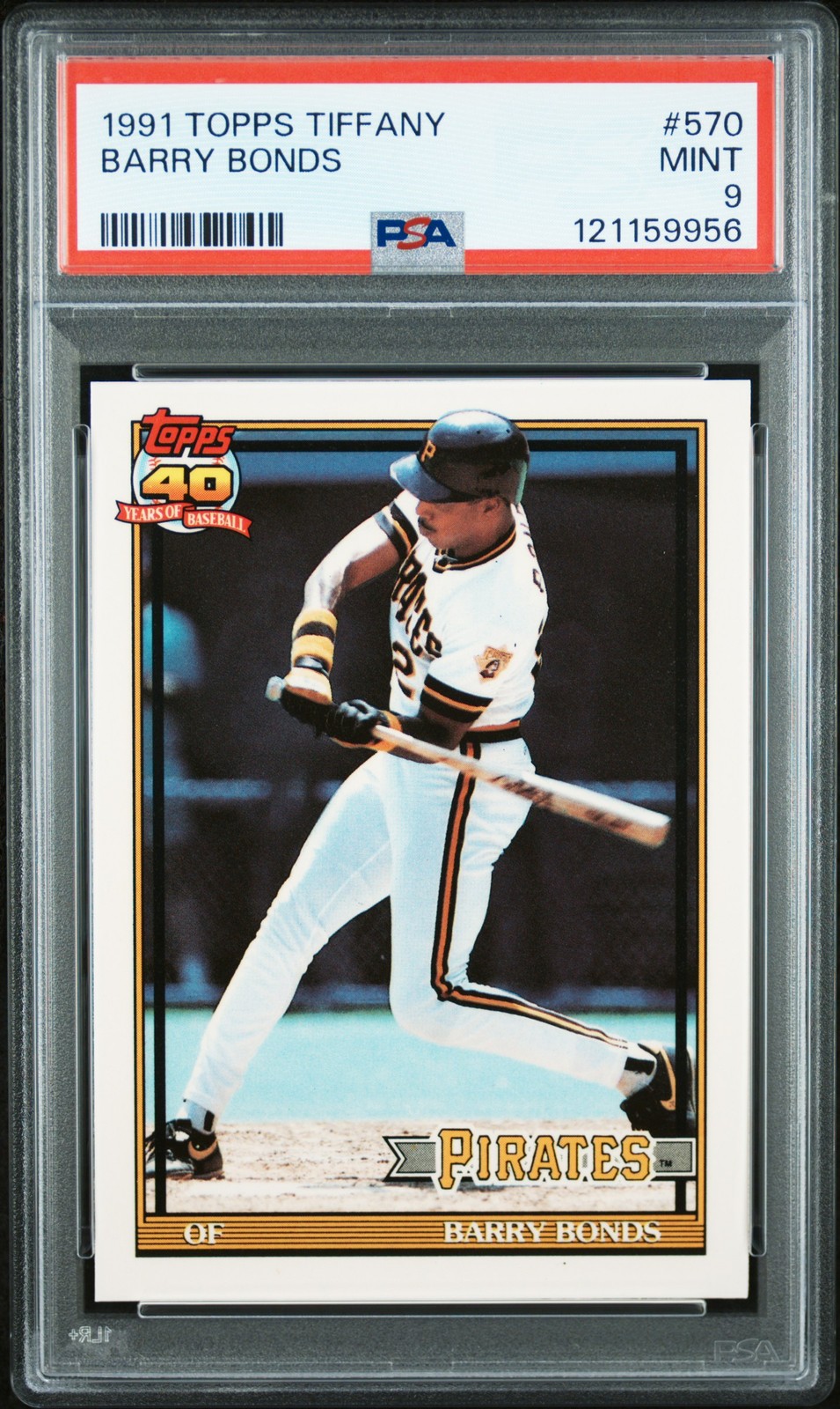 1991 TOPPS TIFFANY #570 BARRY BONDS PSA 9