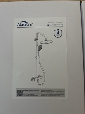 Auralum Thermostat Shower System, Shower Fitting Complete Set
