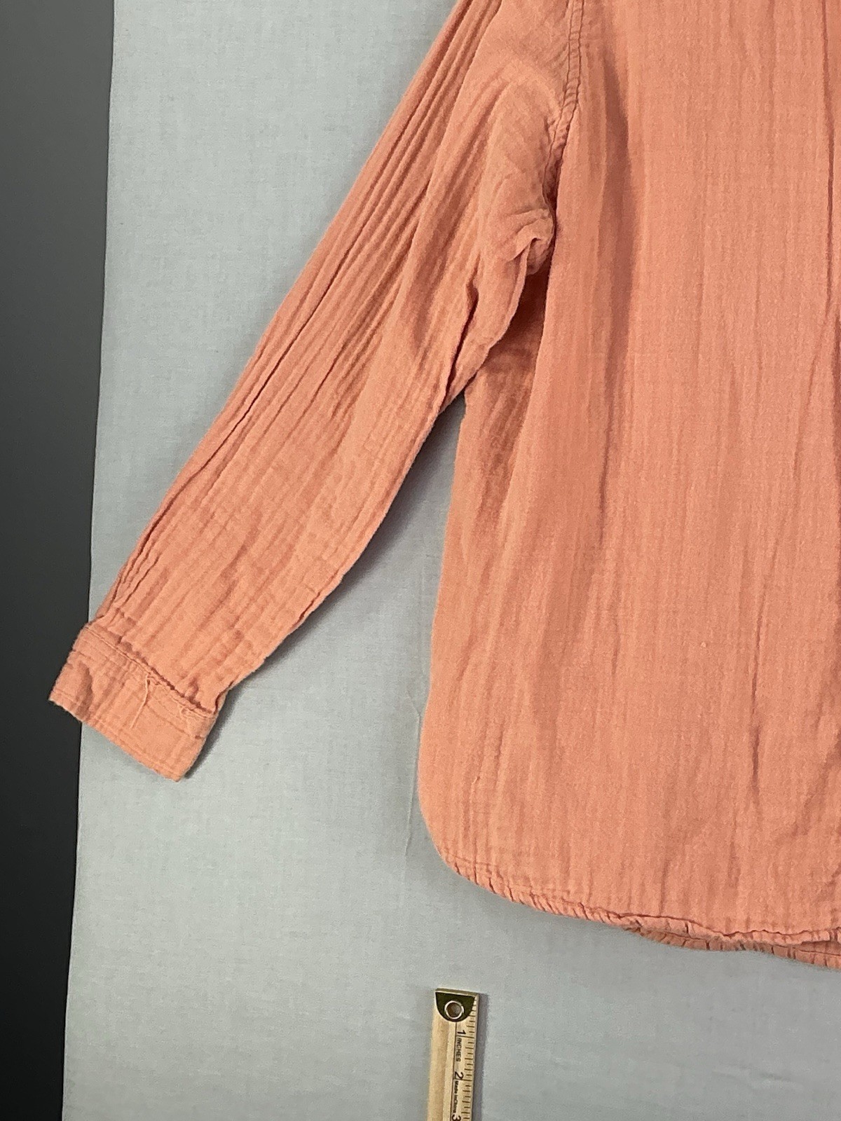 Universal Thread Peach Gauze Button Up Shirt Wome… - image 3