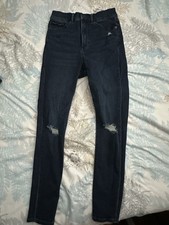 EXPRESS Dark Blue Jeans Women's Size 6 Reg Skinny Super High Rise