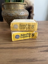 Vintage General Electric Sure-Fire Flash Bulbs No 5 Film Camera Bulbs Set Of 8