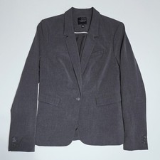 The Limited Blazer Gray One Button Lined Stretch Women s 8