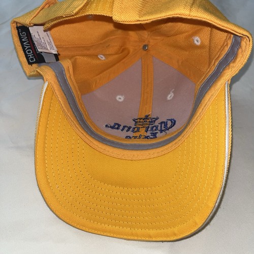 New Corona Extra Beer Hat Yellow One Size Stretch Fit Baseball Cap w/ Black Mark - Picture 13 of 24