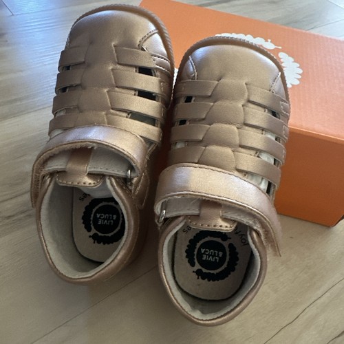 Livie & Luca Verano Girls Rose Gold metallic napa synthetic upper leather size 4 - Picture 6 of 6
