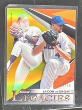 2021 TOPPS FINEST LEGACIES GOLD REFRACTOR #FL-JD JACOB DEGROM TOM SEAVER #/50