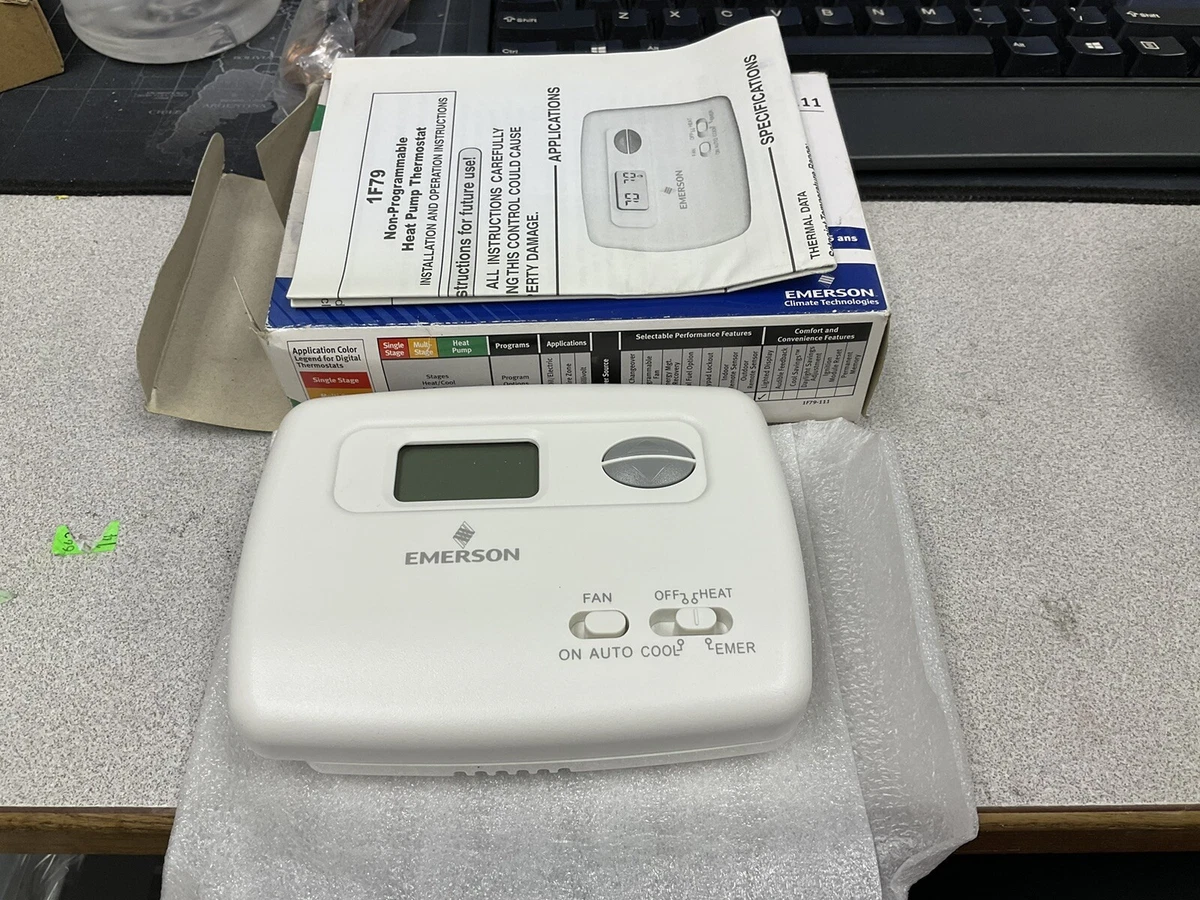 Emerson White-Rodgers 1F79-111 70 Series Non-Programmable Thermostat, 2H/1C  786710104220 | eBay