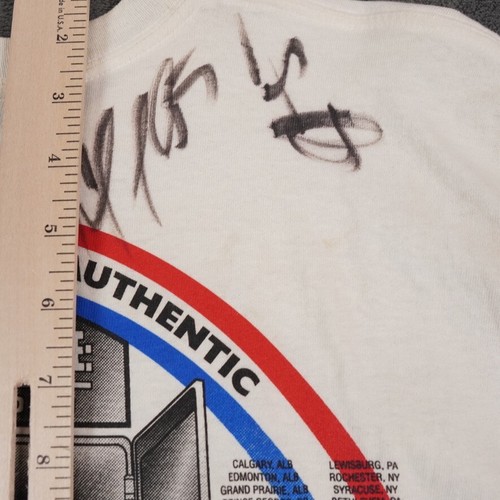 Harlem Globetrotters Shirt Men's Medium White Print 2006 80th Anniversary Signed - Picture 13 of 21