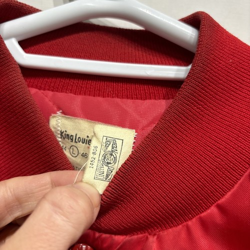 Vintage NHRA Jolly Rancher Racing Red Satin Snap Jacket Mens Size Large VTG - Picture 5 of 6