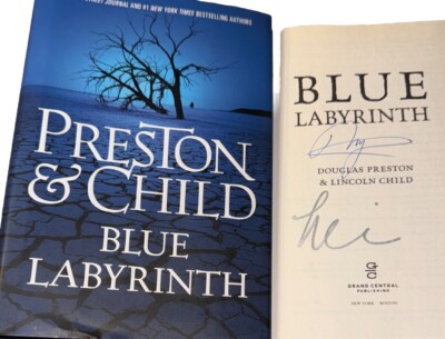 SIGNED 2X Blue Labyrinth Book Douglas Preston & Lincoln Child 1st