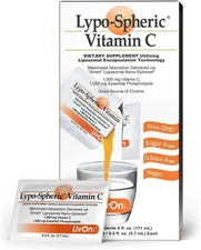 LivOn Laboratories Lypo–Spheric Liposomal Vitamin C 0.2 Fl Oz (Pack of 30) 