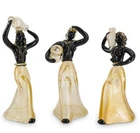 C50s MURANO GLASS 3 Woman SCULPTURE  FIGURINE Attr To Dino Martins For A Toso