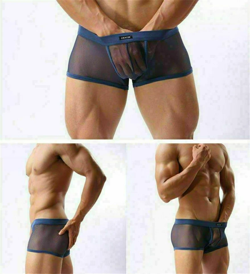 81-020 Transparente HERREN SWELL Boxer SHORTS FEIN NETZ Hipster Pants S bis 2XL - Bild 4 von 4