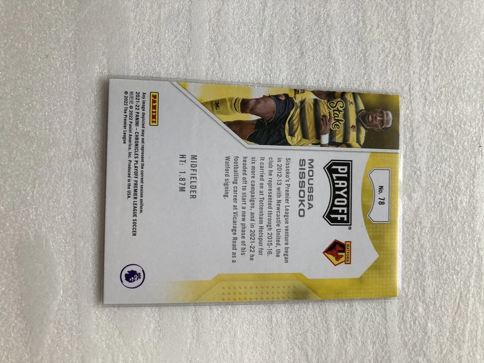 2021-22 PANINI CHRONICLES MOUSSA SISSOKO PLAYOFF PURPLE ASTRO WATFORD #78 - Image 4 of 4