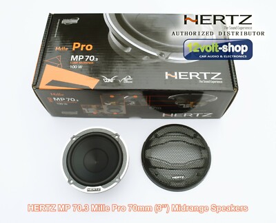 Hertz MP 70.3 Mille Pro 70mm (3'') Neodymium magnet mid-range speaker kit, 4Ω