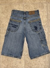 Vintage U.S. Polo Assn. Dark Wash Denim Jean Shorts Size Kids 14/Adult Small