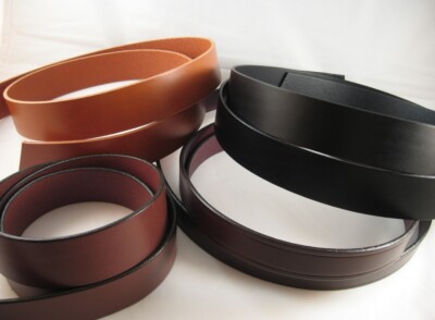56+ inches  Multipurpose Finished Leather Strips Blanks Crafts 9-10 oz. 7 widths