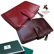 Ladies Purse Leather Designer Quality Visconti Brown or Red New in Box MZ11