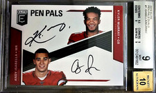 🏈 2019 Elite PEN PALS Duals KYLER MURRAY/Isabella Black RC AUTO BGS 9 & 10 🏈