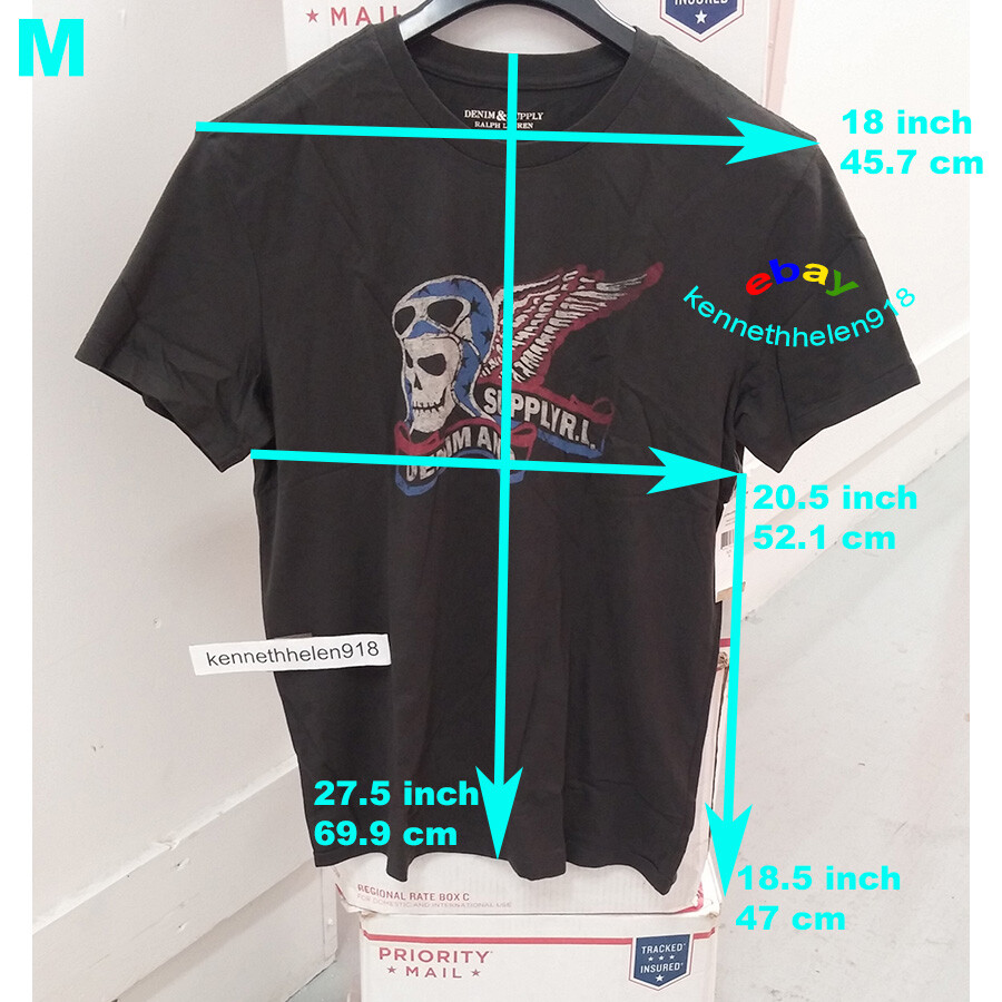 DENIM & SUPPLY RALPH LAUREN AMERICAN BIKER SKULL LOGO TEE