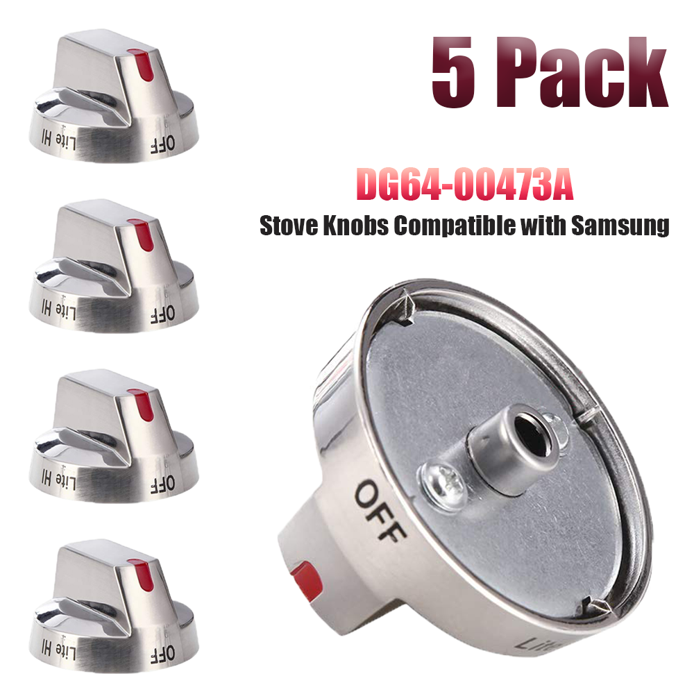 Stove Knobs Control DG6400473A for Samsung Cooktop Gas Stainless Steel