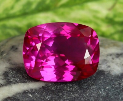 Pink Ruby Certified Natural Mogok 3.5 Ct Flawless Cushion Cut Loose Gemstone