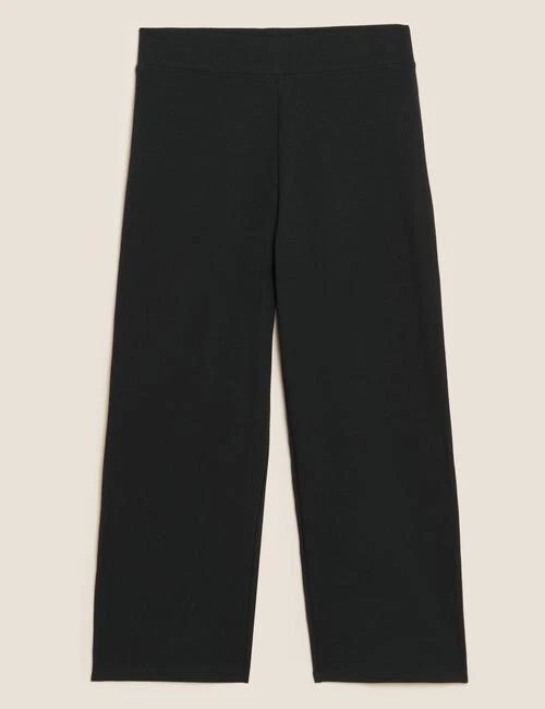 EX M&S 3/4 Jogger Trouser Cotton Rich Straight Leg Jersey Cropped Pant LADIES - Image 4 of 4
