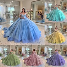 Princess Quinceanera Dress Sweet 15 16 Birthday Party Off Shoulder Ball Dresses