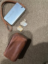 Minolta 16 Subminiature Spy Film Camera in Silver , Lens,  brown Case