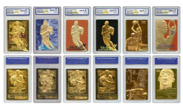 Kobe Bryant Mega-Deal Licensed 1996 ROOKIE Gold Cards Graded GEM 10 - SET OF 6