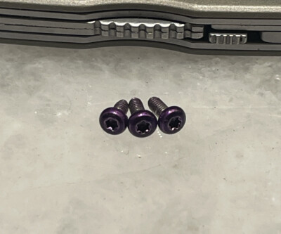 Translucent Purple Torx Screws Set For SOG TWITCH II Knife Scale and Pocket Clip