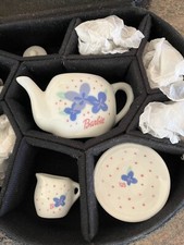 MATTEL Barbie Schylling Porcelain Tea Set Carry Case Tea Set 1992
