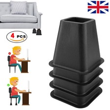 4x Heavy Duty Bed Chair Riser Feet Leg Lift Furniture Extra Raiser Stand Durable