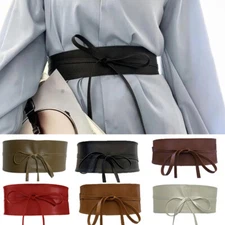 Women Waistband Bowknot High Waist Corset Belt Wide Sash Ribbon Tie Dress DIY