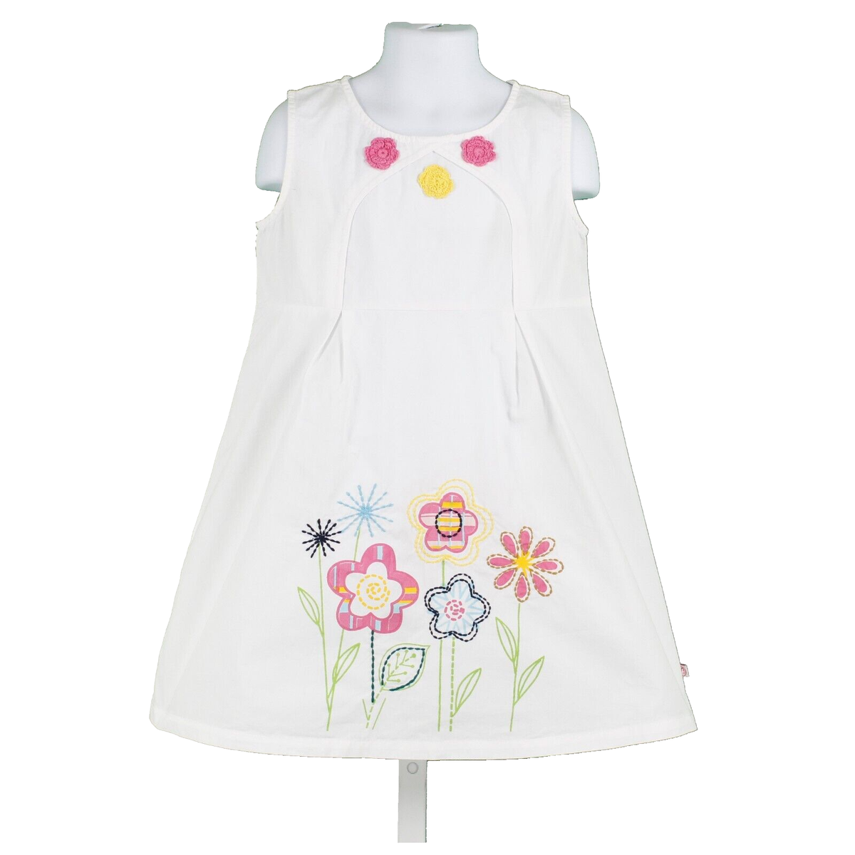 Sophie and Sam NEW L White Pink Multi 100% Cotton
