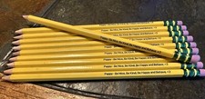 Custom Engraved Pencils Set Of 10- Add Your Own Text And Choose A Primary Color 