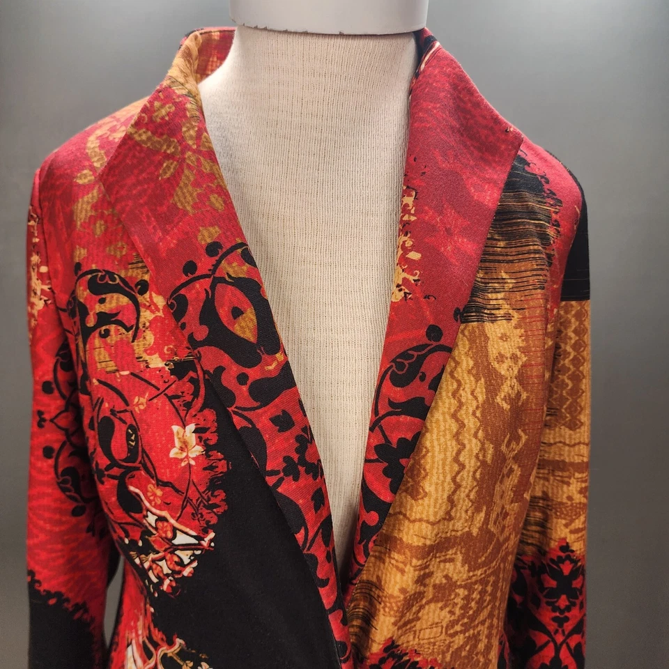 Chaqueta de noche para mujer Chicos inspirada en Asia talla 0 larga tejida forrada Blazer Foto 4 de 4