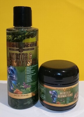 Aceite y Unguento Artritis y Reumatismo Rheum arthri  Oil and unguent  6/2 Oz ea