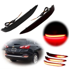 Black Lens Bumper Reflector Tail Brake Signal Lights For 18-22 Chevrolet Equinox