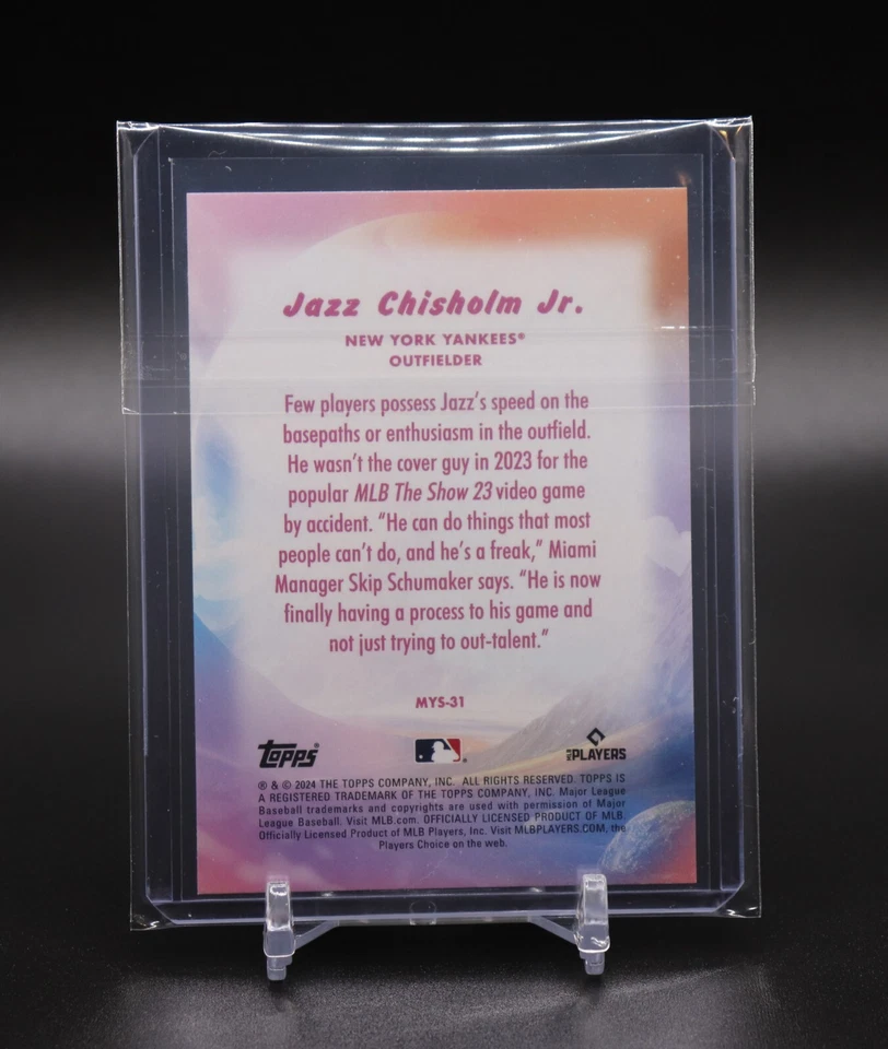 2024 Topps Update Series - Mystical #MYS-31 Jazz Chisholm Blue Parallel  - Image 2 of 2