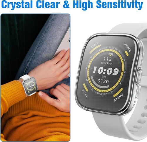 3er Pack Displayschutz Hülle für Amazfit Bip 5 Weich TPU Beschichtet Bumper Full Cover - Bild 4 von 10