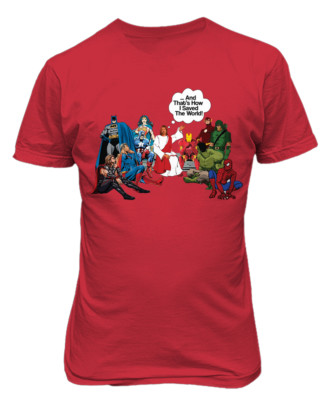 T-shirt Gioventù And That's How I Saved The World Jesus Avengers - Foto 3