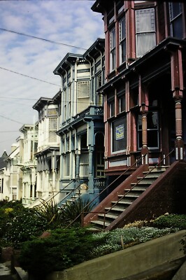 SAN FRANCISCO, HOUSES, HARRY BRITT POSTER, USA - Original 35mm SLIDE (1979)