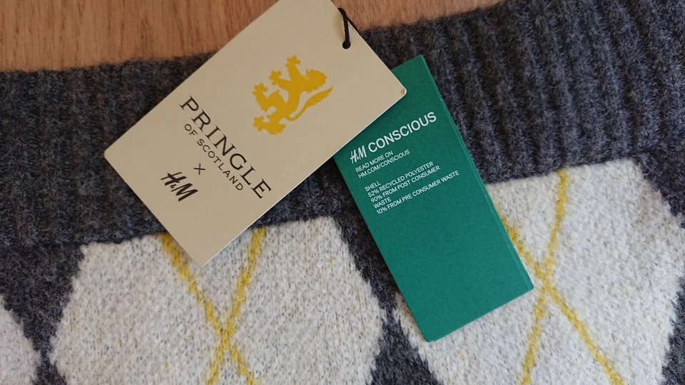 H&M Pringle of Scotland (Conscious Material) Womens Skirt Argyle Knit XS - BNWT - Image 2 of 4