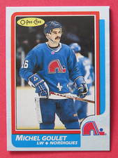 1986-87 OPC O-Pee-Chee  Box Bottom, Michel Goulet # E, Nordiques  Near Mint