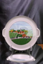 Villeroy & Boch Naif Family Wedding Scene Handled Cake Serving Plate Round 12 "