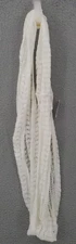 K Accessories Infinity Scarf One SZ White Soft Acrylic Crochet Knit Winter NWT
