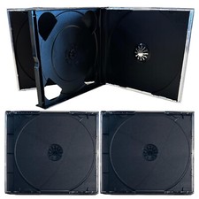 3x Quad 4-Disc CD Video Game Replacement Cases For Sony PlayStation 1 PS1 Black