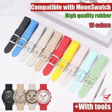 20mm Rubber Watch Band Strap For Omega X Swatch MoonSwatch Co-Brand Men Women