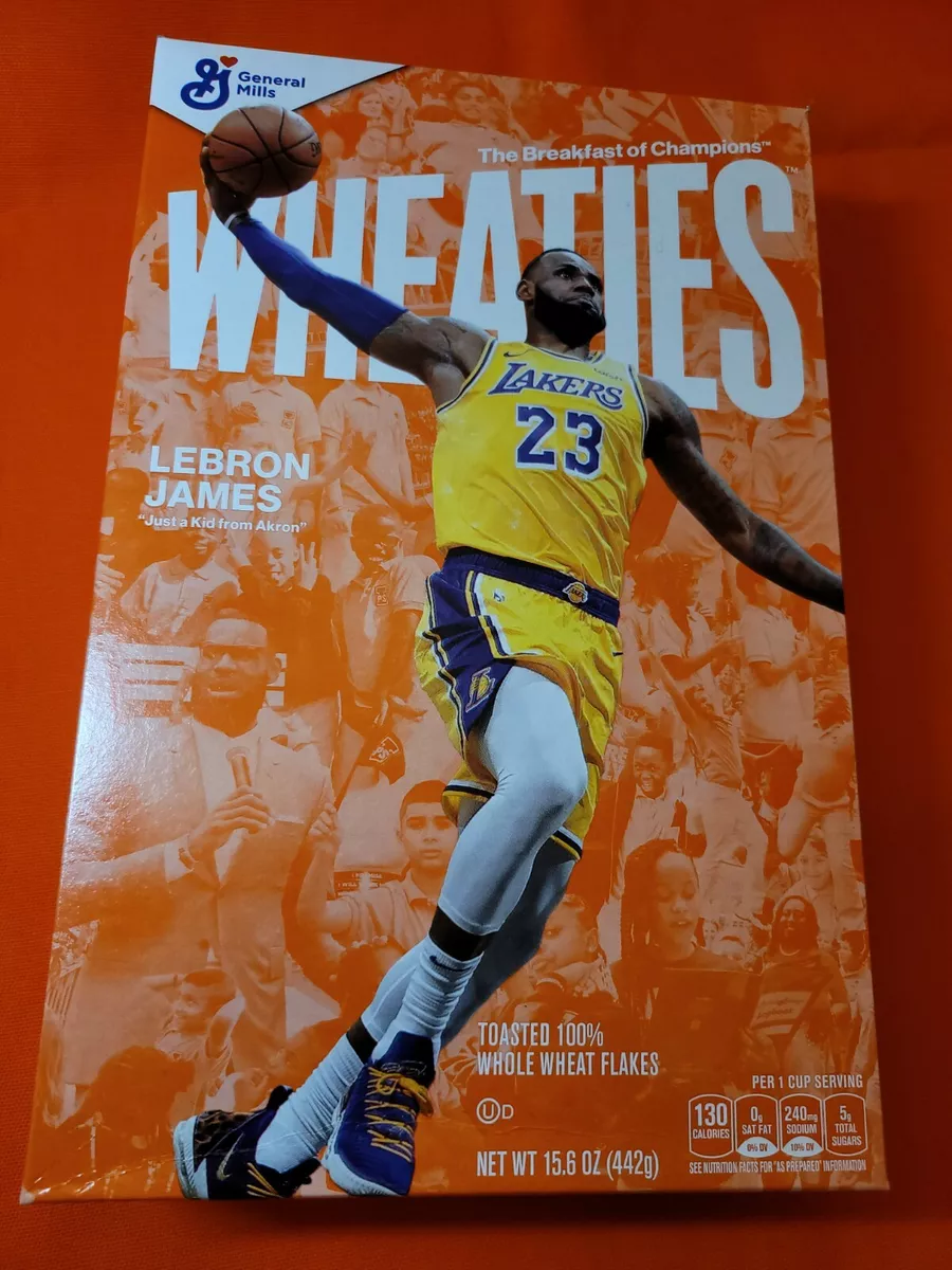LeBron James 15.6 OZ Wheaties SEALED Cereal Box Los Angeles Lakers In Hand NEW